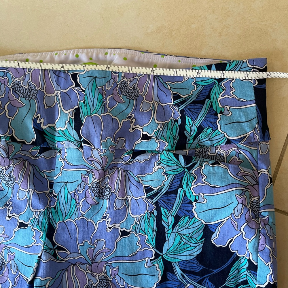 Swing Control size 14 Floral Ankle Pants in Blue & Teal 🌟$40 or 2 for $70🌟 - Picture 3 of 5
